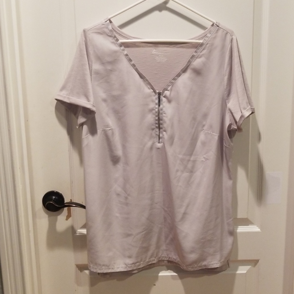 Mixed media casual top